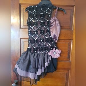 Mauve/Black Contemporary Dance Costume